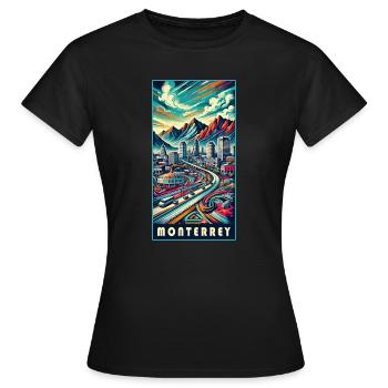 Monterrey Mexico City Travel Design - Women's T-Shirt - black - Front - AI Model Female 172 dark (172cm)