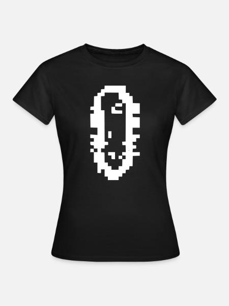 Bakterie Pixel Art Keim - Frauen T-Shirt - Schwarz