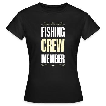 Fishing Crew - Frauen T-Shirt - Schwarz - Vorne - AI Model Female 172 dark (172cm)