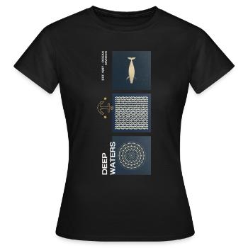 Trio des Eaux Profondes - T-shirt Femme - noir - Devant - AI Model Female 172 dark (172cm)