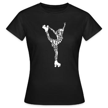Roller Skates Filles Roller Skates Roller Skating - T-shirt Femme - noir - Devant - AI Model Female 172 dark (172cm)