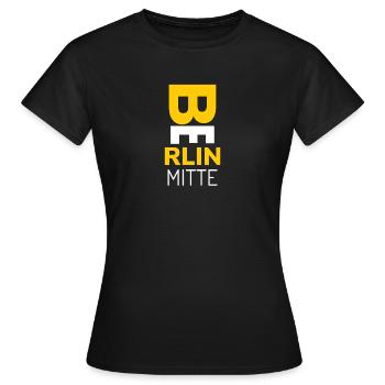 Berlin Mitte T-Shirt - T-shirt Femme - noir - Devant - AI Model Female 172 dark (172cm)