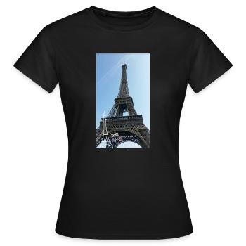 Eiffelturm Frankreich Paris Foto Geschenk Idee - Frauen T-Shirt - Schwarz - Vorne - AI Model Female 172 dark (172cm)