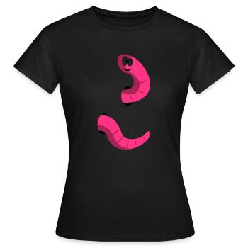 Ver de Terre - T-shirt Femme - noir - Devant - AI Model Female 172 dark (172cm)