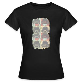 Puzzle rétro vintage - T-shirt Femme - noir - Devant - AI Model Female 172 dark (172cm)