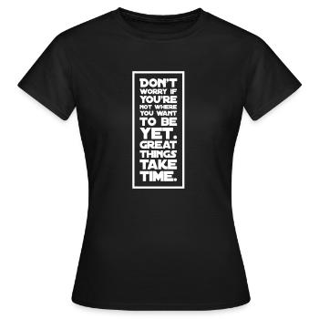 Joie de vivre - T-shirt Femme - noir - Devant - AI Model Female 172 dark (172cm)