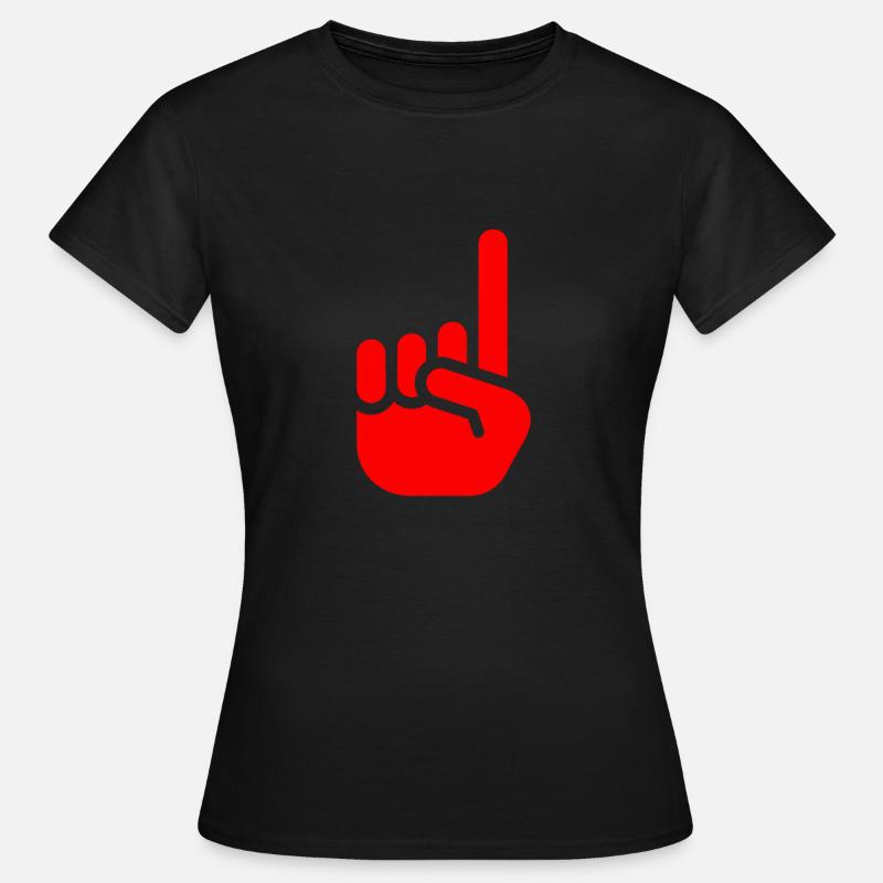 Index finger red - Women's T-Shirt - black