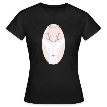 HELLO GAZELLE - Frauen T-Shirt - Schwarz - Vorne - AI Model Female 172 dark (172cm)
