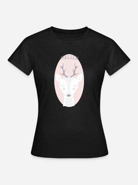 HELLO GAZELLE - T-shirt Femme - noir