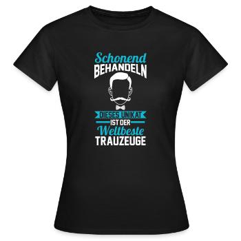 Trauzeuge - Frauen T-Shirt - Schwarz - Vorne - AI Model Female 172 dark (172cm)