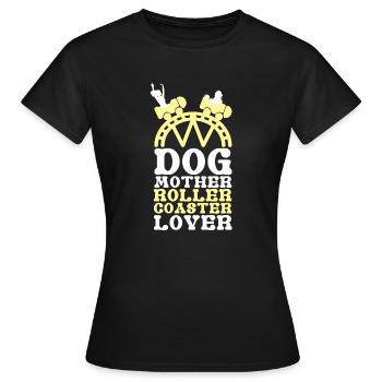 Roller Coaster Amusement Park Amusement Park - Women's T-Shirt - black - Front - AI Model Female 172 dark (172cm)