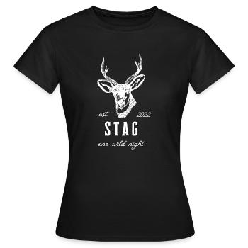 Stag One Wild Night in White - Women's T-Shirt - black - Front - AI Model Female 172 dark (172cm)
