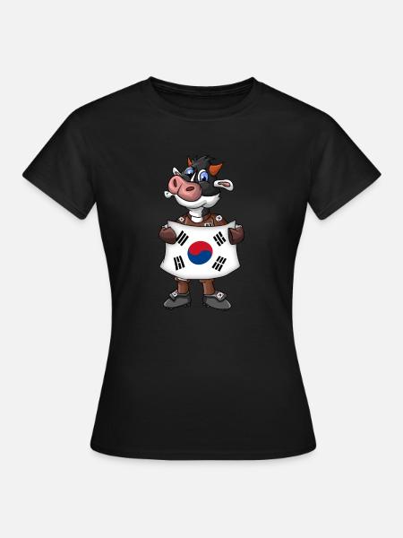 Zuid-Koreaanse Koe Fan - Vrouwen T-shirt - zwart