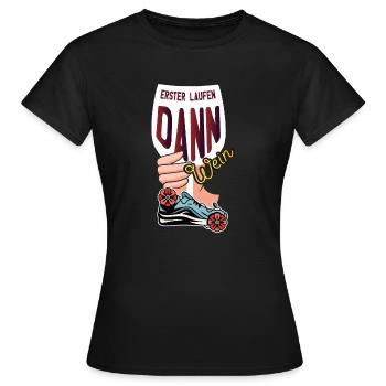 Lustiges Marathon Läufer Laufen Cross Country - Frauen T-Shirt - Schwarz - Vorne - AI Model Female 172 dark (172cm)