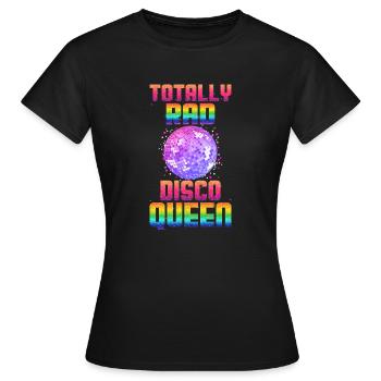 Drôle Retro Groovy Club Vintage Disco Ball Party - T-shirt Femme - noir - Devant - AI Model Female 172 dark (172cm)