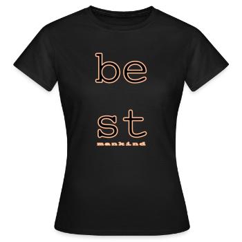 mankind/ Menschheit - Frauen T-Shirt - Schwarz - Vorne - AI Model Female 172 dark (172cm)