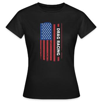 Sport Us Flag Drag Racing - T-shirt Femme - noir - Devant - AI Model Female 172 dark (172cm)