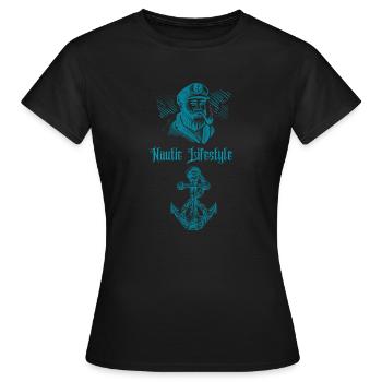 Nautic Lifestyle - Frauen T-Shirt - Schwarz - Vorne - AI Model Female 172 dark (172cm)