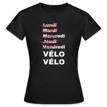 week-end vélo - T-shirt Femme - noir - Devant - AI Model Female 172 dark (172cm)