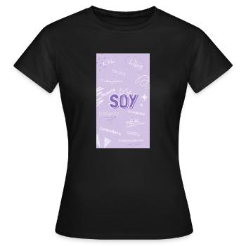 Motivational phrase I am - Women's T-Shirt - black - Front - AI Model Female 172 dark (172cm)