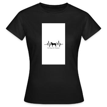 Ein Herz für Vierbeiner - Frauen T-Shirt - Schwarz - Vorne - AI Model Female 172 dark (172cm)
