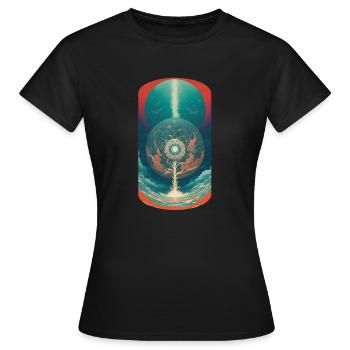 Sphère - T-shirt Femme - noir - Devant - AI Model Female 172 dark (172cm)
