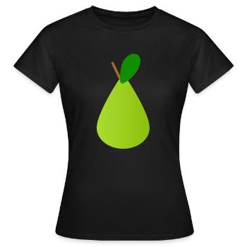 Birne - Frauen T-Shirt - Schwarz - Vorne - AI Model Female 172 dark (172cm)