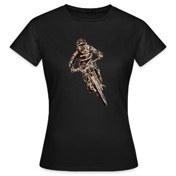 Downhill mountain biking - Women's T-Shirt - black - Front - AI Model Female 172 dark (172cm)