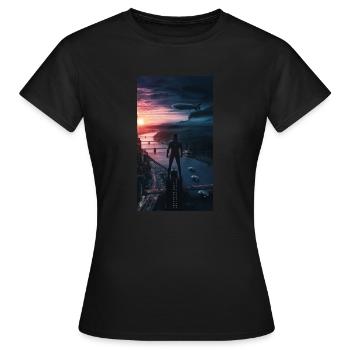 Gedanken schweben... - Frauen T-Shirt - Schwarz - Vorne - AI Model Female 172 dark (172cm)