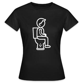 Toilette - T-shirt Femme - noir - Devant - AI Model Female 172 dark (172cm)