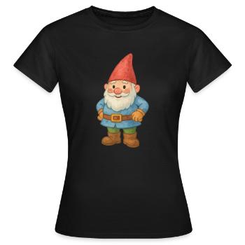 nain de jardin - T-shirt Femme - noir - Devant - AI Model Female 172 dark (172cm)