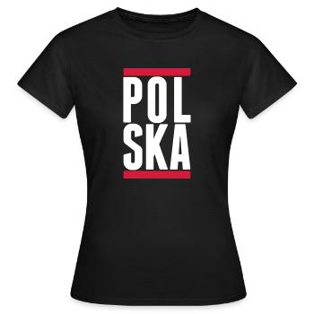 polska - Frauen T-Shirt - Schwarz - Vorne - AI Model Female 172 dark (172cm)