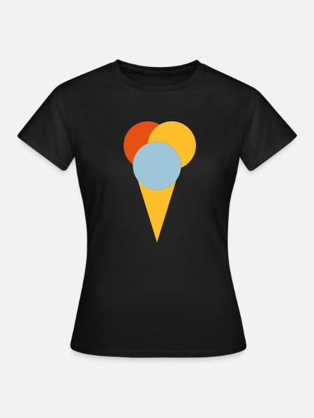 Eiscreme - Frauen T-Shirt - Schwarz