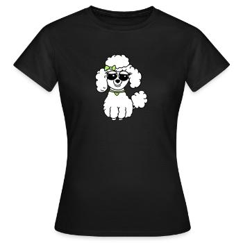 poodle 3 - Women's T-Shirt - black - Front - AI Model Female 172 dark (172cm)