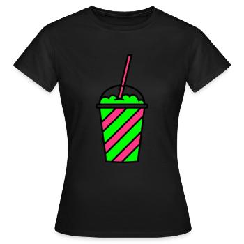 Slush Eis Becher - Frauen T-Shirt - Schwarz - Vorne - AI Model Female 172 dark (172cm)