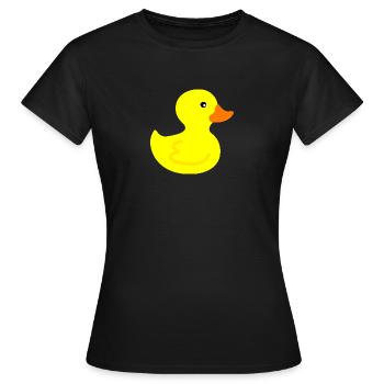 Canard jaune Bain Canard Canard Poussin - T-shirt Femme - noir - Devant - AI Model Female 172 dark (172cm)
