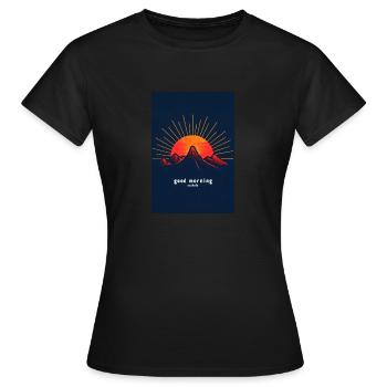 Grognements matinaux au lever du soleil - T-shirt Femme - noir - Devant - AI Model Female 172 dark (172cm)