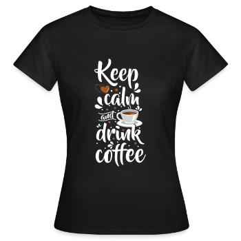 Espresso Amateur de café Latte Macchiato - T-shirt Femme - noir - Devant - AI Model Female 172 dark (172cm)