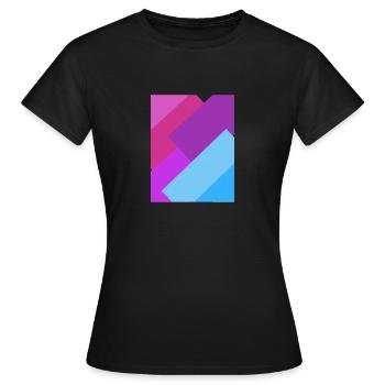 Bi Geometrics - Frauen T-Shirt - Schwarz - Vorne - AI Model Female 172 dark (172cm)