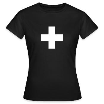 Swiss Cross - Women's T-Shirt - black - Front - AI Model Female 172 dark (172cm)