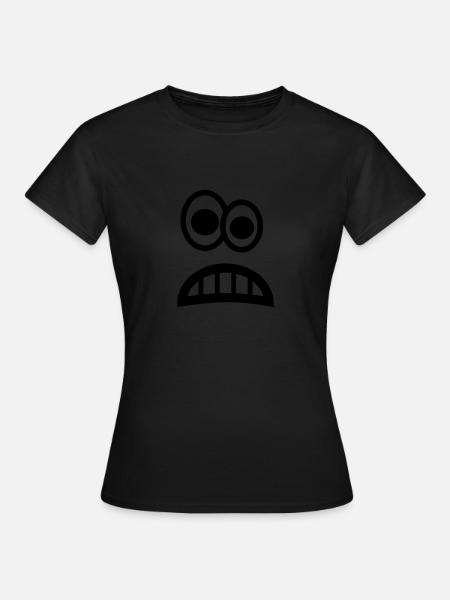 Angst Emoji - Women's T-Shirt - black