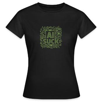 ai suck citation fun - T-shirt Femme - noir - Devant - AI Model Female 172 dark (172cm)