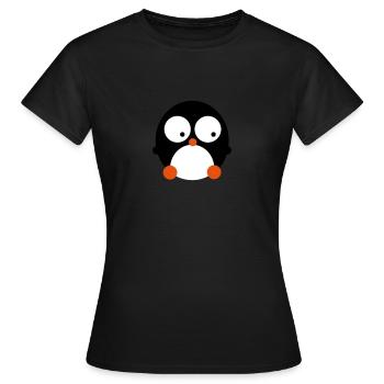 sweet penguin - penguin chick - pingouin douce - - T-shirt Femme - noir - Devant - AI Model Female 172 dark (172cm)