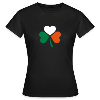 Irland Kleeblatt - Frauen T-Shirt - Schwarz - Vorne - AI Model Female 172 dark (172cm)