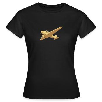 Avion à hélice - T-shirt Femme - noir - Devant - AI Model Female 172 dark (172cm)