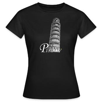 Tour penchée de Pise - T-shirt Femme - noir - Devant - AI Model Female 172 dark (172cm)