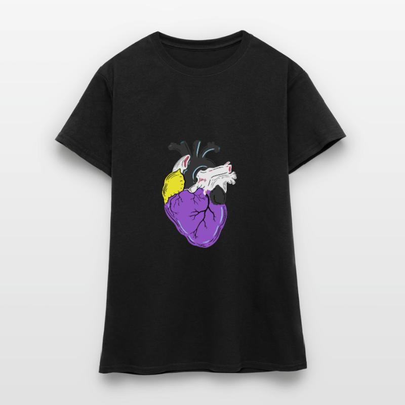 Nonbinary Pride Herz Nonbinary Pride Frauen T-Shirt