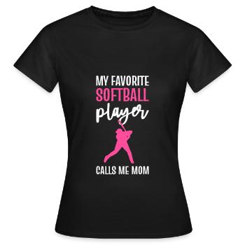 Softball Joueurs de softball - T-shirt Femme - noir - Devant - AI Model Female 172 dark (172cm)