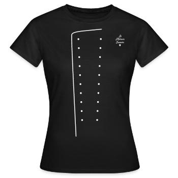 La meilleure cuisinière -Tenue de cuisinière Toque - T-shirt Femme - noir - Devant - AI Model Female 172 dark (172cm)