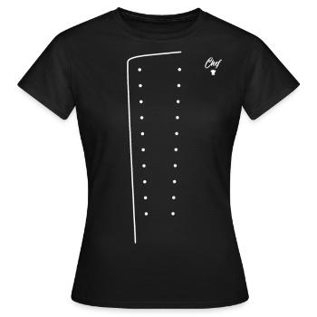 Chef cuisinier Toque - T-shirt Femme - noir - Devant - AI Model Female 172 dark (172cm)